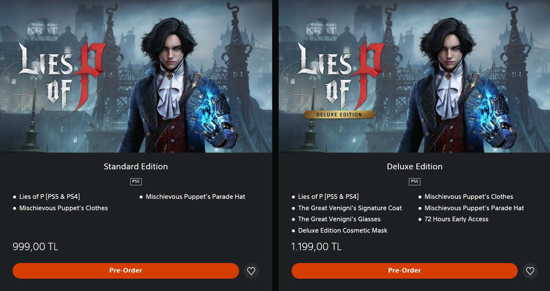 Поднялась цена на предзаказ Lies of P